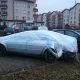 Tczew - Złom owinięty folią na parkingu przy ul. Rokickiej