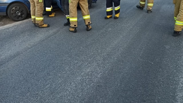 Tczew - Zderzenie osobówek na lokalnej drodze