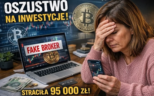 Tczew - Obiecywał szybki zysk. Straciła 95 tysięcy złotych