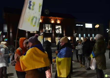 Tczew - Antywojenna demonstracja przeszła ulicami Tczewa