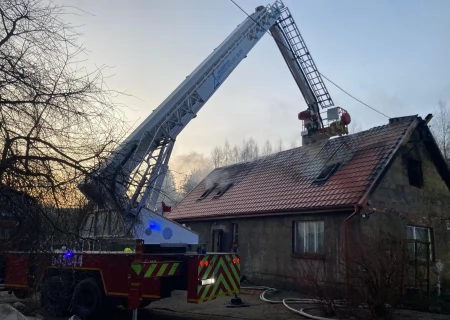 Tczew - Siedem zastępów gasiło pożar na terenie gminy Gniew