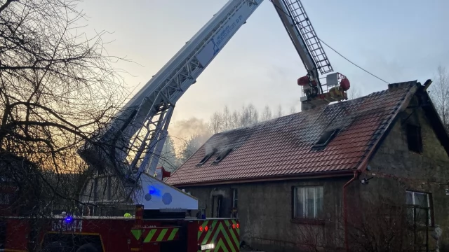 Tczew - Siedem zastępów gasiło pożar na terenie gminy Gniew
