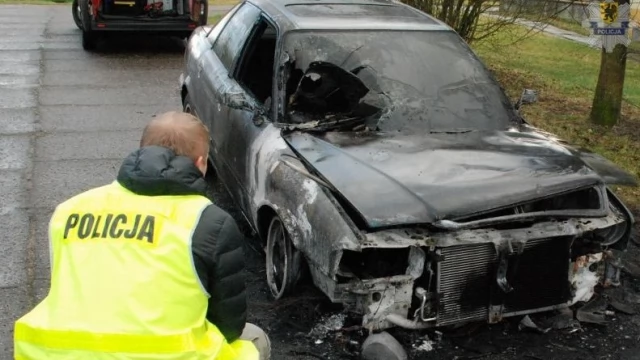 Tczew - Najpierw groził śmiercią, potem spalił samochód