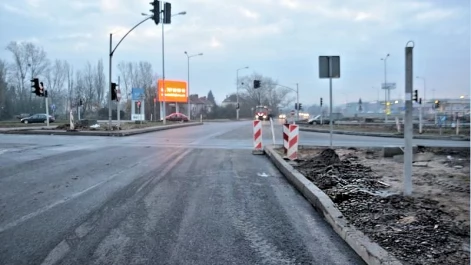 Tczew - Kolejne utrudnienia na DK 91. Ruch wahadłowy na skrzyżowaniu Jana Pawła II