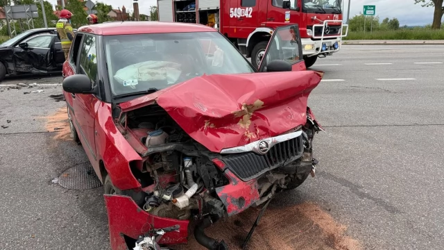 Tczew - Wypadek w Gniewie - dwie osoby poszkodowane