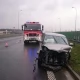 Tczew - Osobówka wjechała w barierki na A1