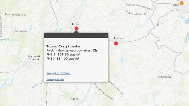 Tczew - Alert RCB. "Unikaj aktywności na zewnątrz"