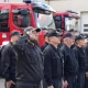 Tczew - Zawyły syreny dla strażaka, który zginął na służbie