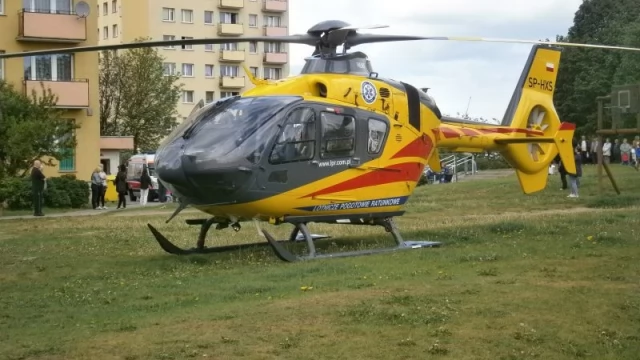 Tczew - Śmigłowiec LPR lądował przy ul. Jagiełły