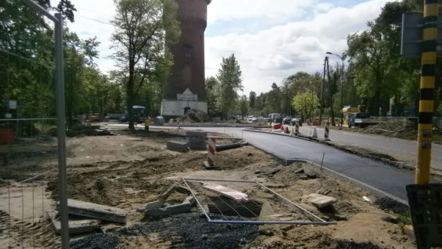 Tczew - Rondo przy wieży ciśnień. Kolejny etap prac