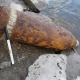 Tczew - 40-kilogramowy pocisk odłamkowo - burzący nad Wisłą