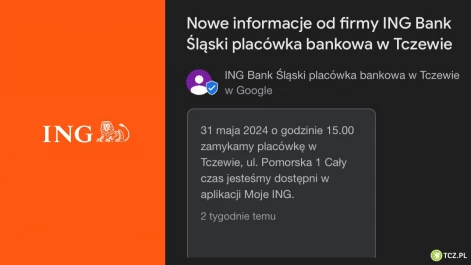 Tczew - Bank zamyka swój oddział w Tczewie