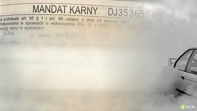 Tczew - Driftował BMW po ulicach miasta. Mandat na 6000 zł go zaboli