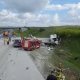 Tczew - Poważny wypadek na A1. Przewrócona ciężarówka blokuje jezdnię w stronę Gdańska