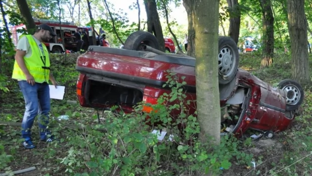 Tczew - Wypadek w Waćmierku - kierowca był pijany i nie posiadał uprawnień