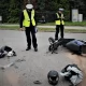 Tczew - Policjanci pracowali w miejscu wypadku - nieustąpienie pierwszeństwa