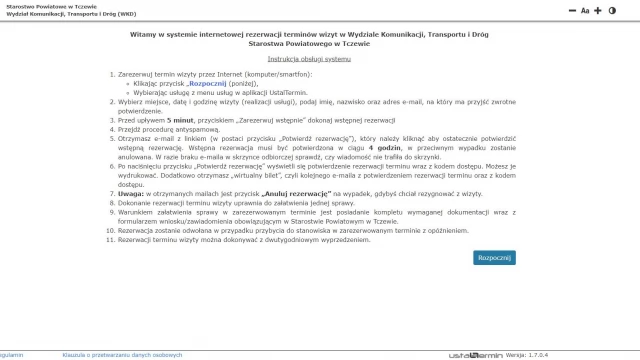 Tczew - Łatwiej, szybciej. Nowy system rezerwacji internetowej w Wydziale Komunikacji, Transportu i Dróg