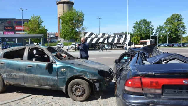 Tczew - Wypadek, ale nie ma łączności... Na szczęście to tylko ćwiczenia