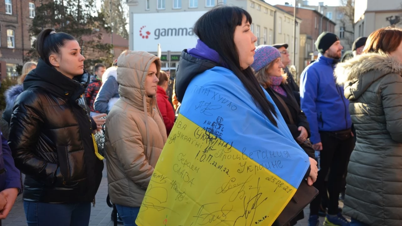 Tczew - Polacy i Ukraińcy ramię w ramię przeciw rosyjskiej agresji