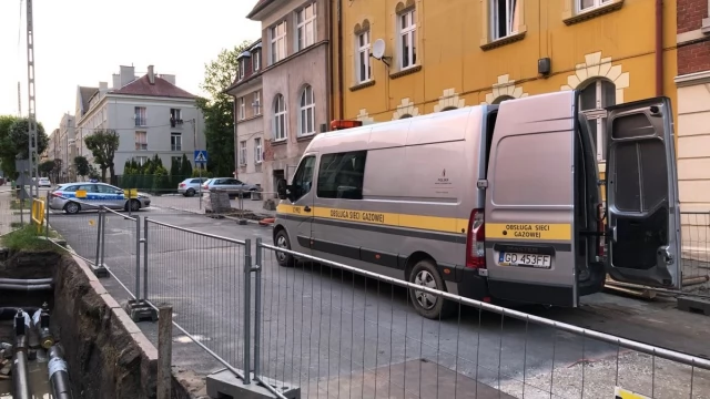 Tczew - Rozszczelnienie sieci gazowej na Paderewskiego