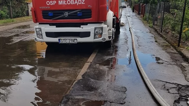 Tczew - Strażacy 44 razy wyjeżdżali do skutków usuwania ulewy