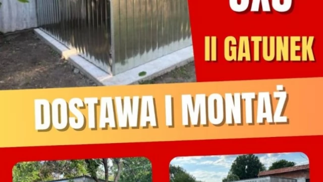 Tczew - Garaż blaszany 3x5 II gatunek jednospadowy dostawa + montaż