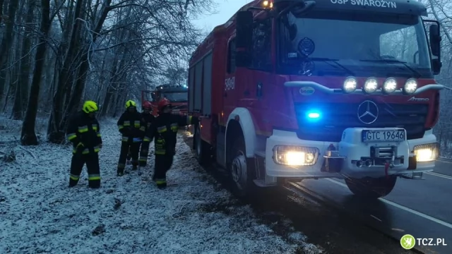 Tczew - 11 strażackich interwencji i 7 kolizji po załamaniu pogody