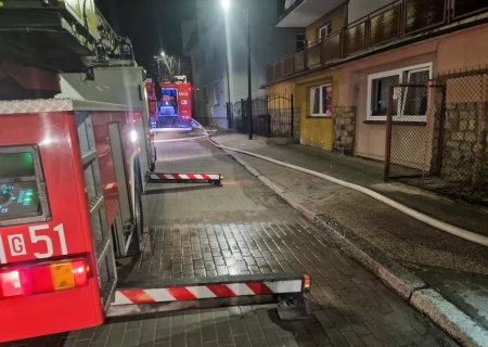 Tczew - Pożar na Wąskiej w Tczewie