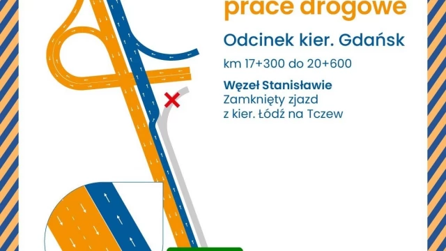 Tczew - Remonty na A1. Od środy kolejny etap