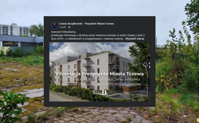 Tczew - Nowa propozycja zamiast wieżowca na dawnej działce po USC