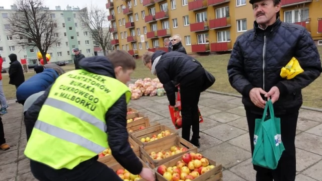 Tczew - Dwie tony jabłek powędrowały do mieszkańców Suchostrzyg
