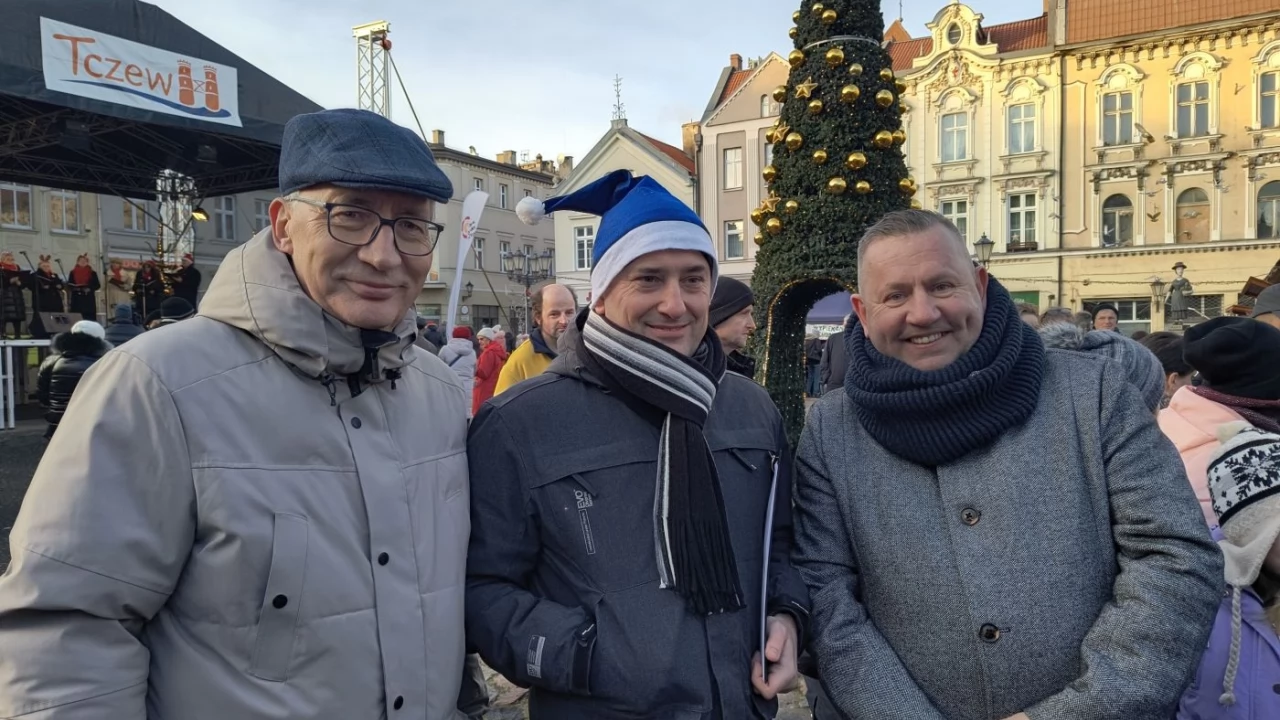Tczew - Spotkanie opłatkowe na placu Hallera