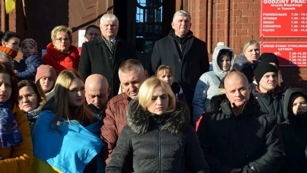 Tczew - Polacy i Ukraińcy ramię w ramię przeciw rosyjskiej agresji