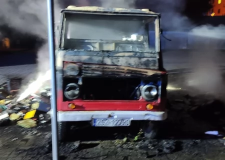 Tczew - Spłonęło auto Włodka Książkowego