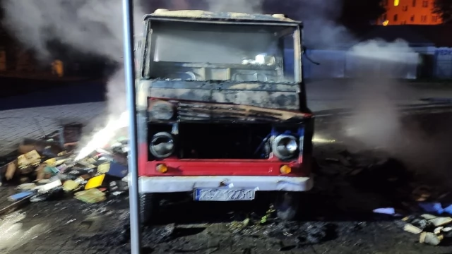 Tczew - Spłonęło auto Włodka Książkowego
