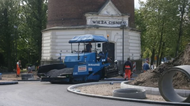 Tczew - Rondo przy wieży ciśnień. Kolejny etap prac
