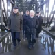 Tczew - Leszek Miller z wizytą w Tczewie. Oceniał stan zabytkowego mostu