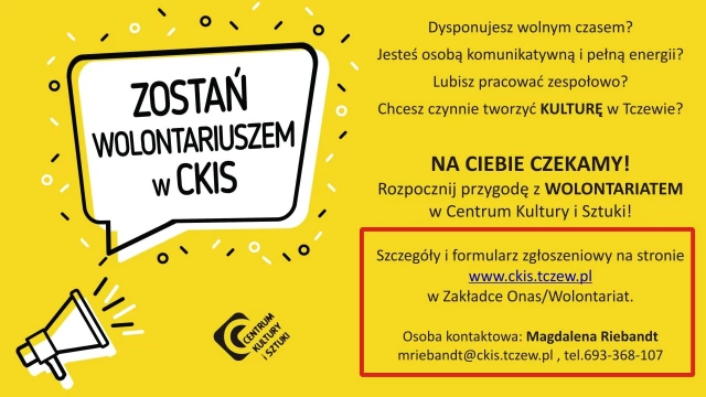 Tczew - CKiS szuka wolontariuszy