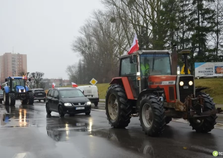 Tczew - W Tczewie protestują rolnicy