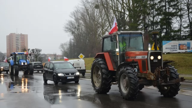 Tczew - W Tczewie protestują rolnicy
