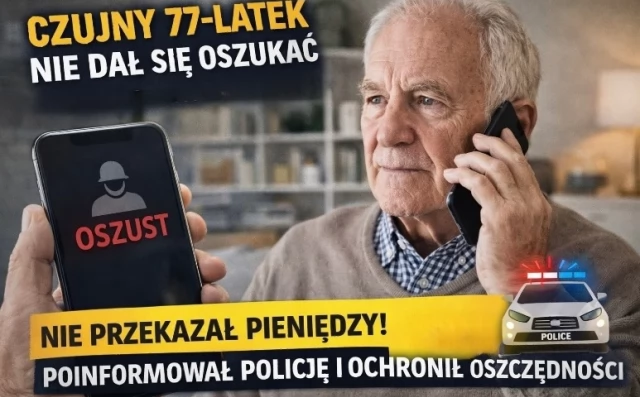 Tczew - Czujny 77-latek nie dał się oszukać. Tak powinna wyglądać reakcja
