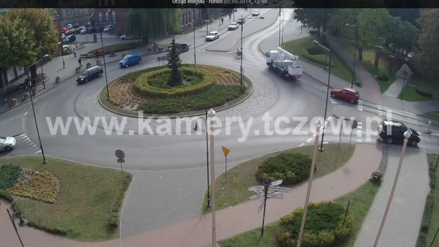 Tczew - Urząd udostępnił obraz ronda z kamery w jakości HD