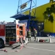 Tczew - Pożar w centrum handlowym - strażacy sprawdzali się w akcji
