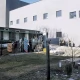 Tczew -  Galeria, a obok -  gołębniki, składziki na węgiel, drewniane budy