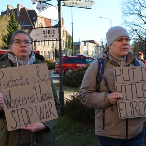 Tczew - Polacy i Ukraińcy ramię w ramię przeciw rosyjskiej agresji
