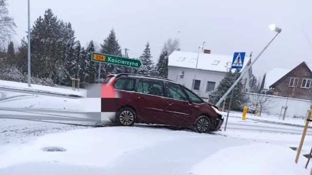 Tczew - Zimowa jazda i... wypadki oraz kolizje
