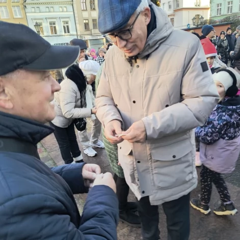 Tczew - Spotkanie opłatkowe na placu Hallera