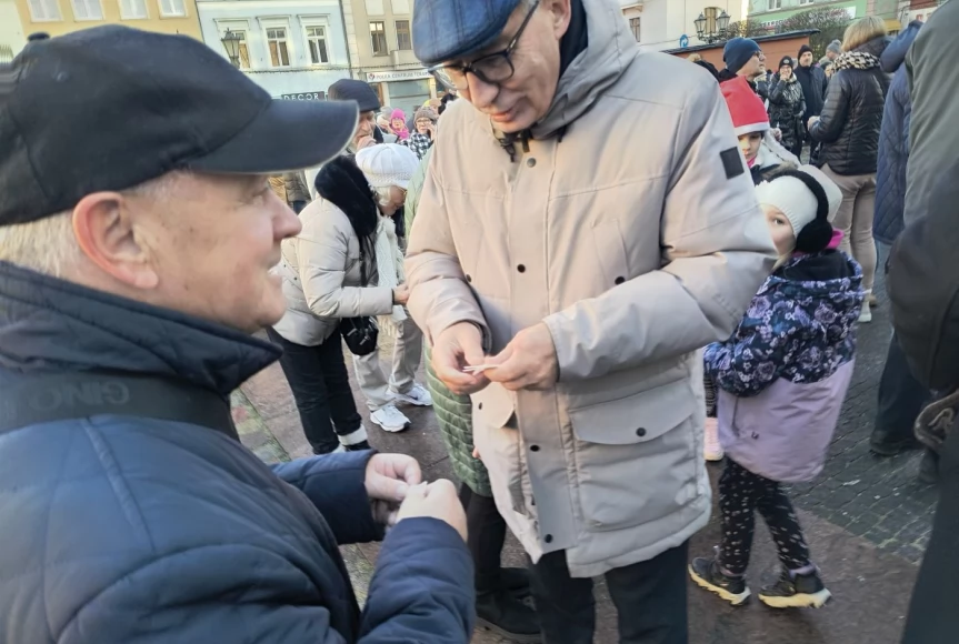 Tczew - Spotkanie opłatkowe na placu Hallera