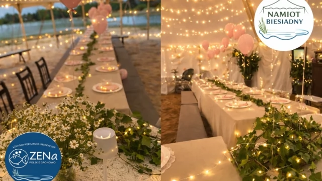 Tczew - Namiot Biesiadny ZENa nad stawem bankietowy