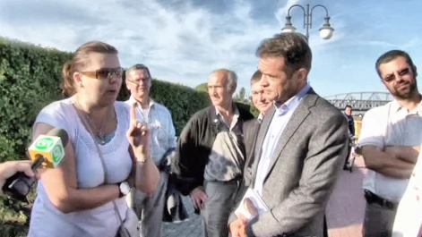 Tczew - Emocje na koniec kampanii. "Ludzie nie mają pracy przez wasze rządy!"